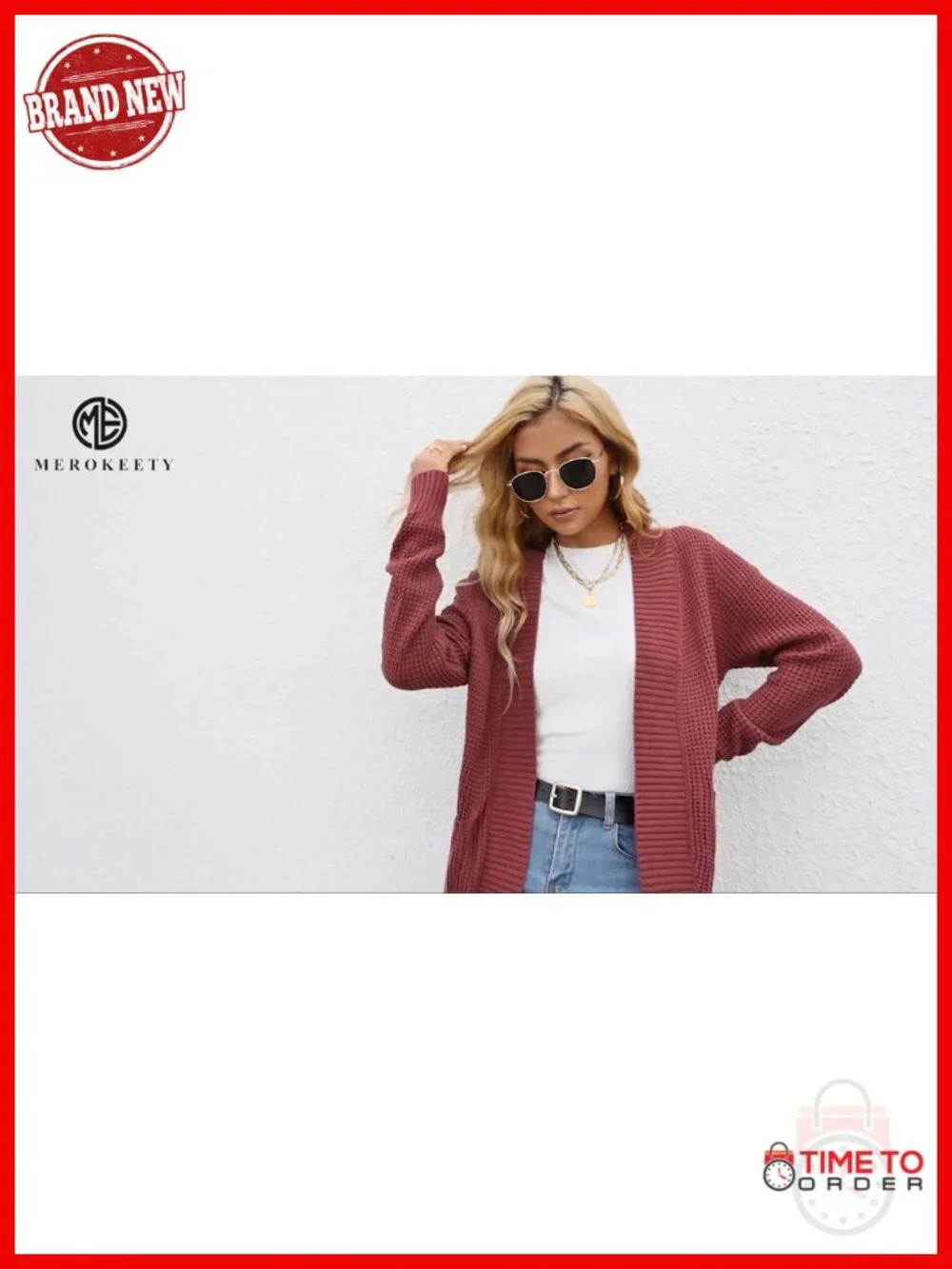 Long Sleeve Open Front Chunky Knit Draped Cardigan Sweater Outwear